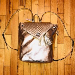 Gold Victoria Secret backpack
